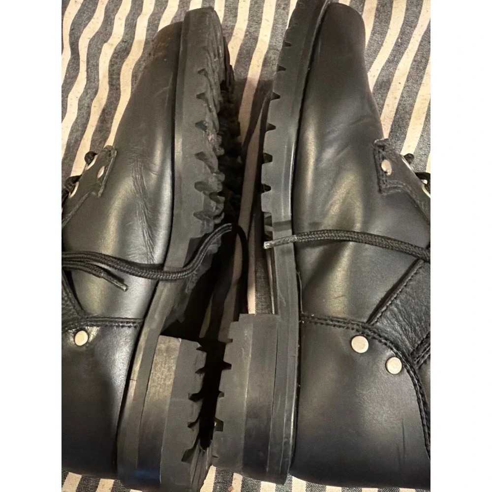 Tour Master Nomad Road Boot Mens 9 Black Leather Motorcycle Biker Ankle Boots